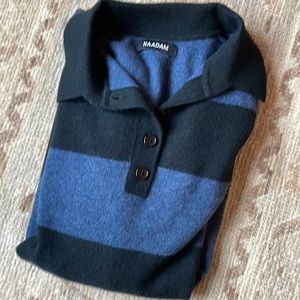 NWT NAADAM Recycled Cashmere Oversized Rugby Polo Sweater. Worn once.